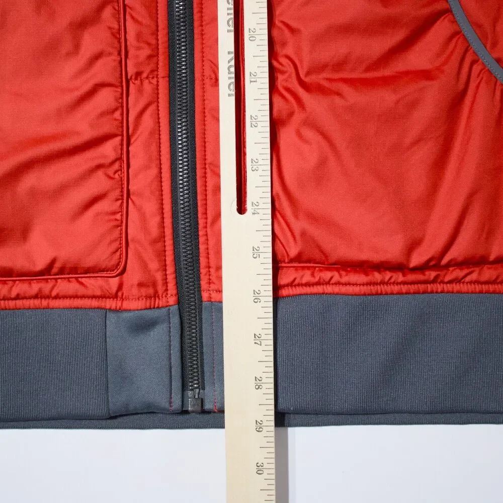 The North Face Watto Light Insulated Jacket Red Gray Nylon Poly Men Size XL (B6)